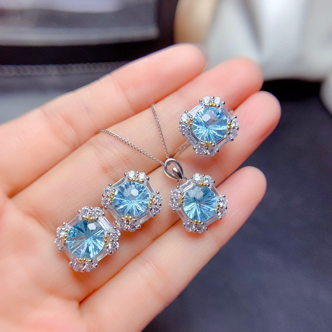 Live Broadcast 2 Karat High Carbon Diamond Imitation Natural Sky Rings
