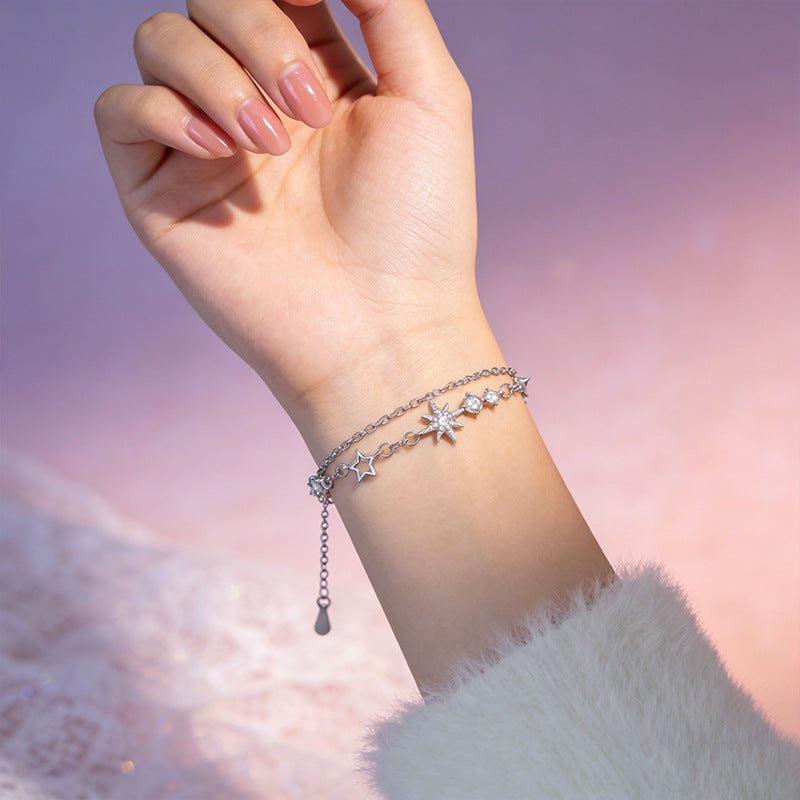 Awn Star Zircon Design Light Luxury Personality Bracelet