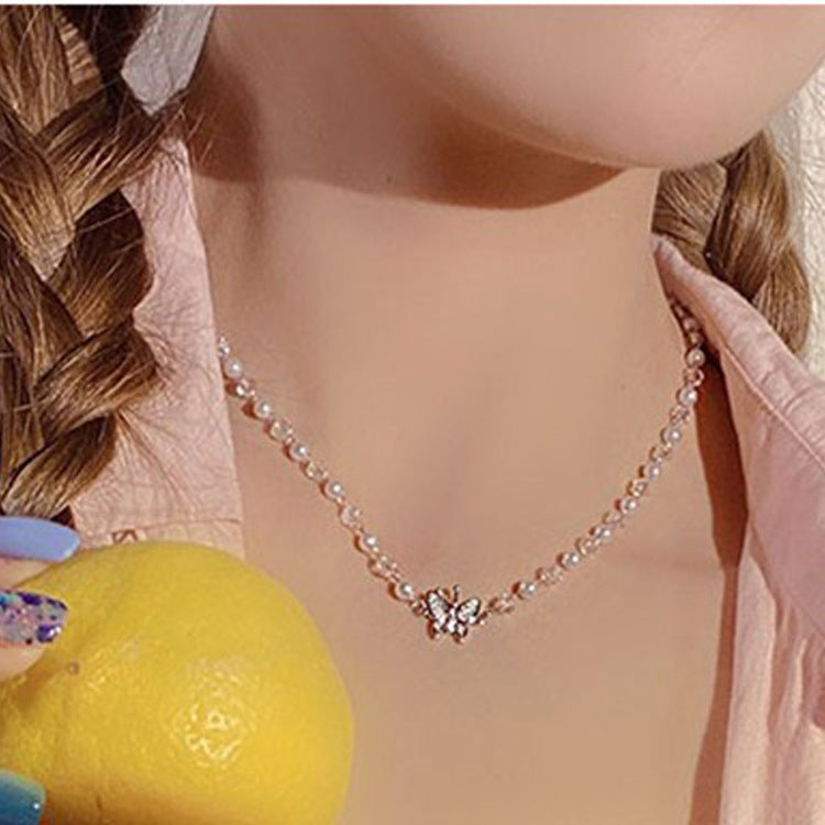 Women's Stitching Heart Clavicle Chain Light Luxury Necklaces