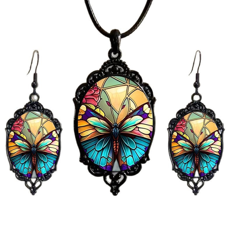 Fashion Elegant Glass Suite Romantic Gift Jewelry Set