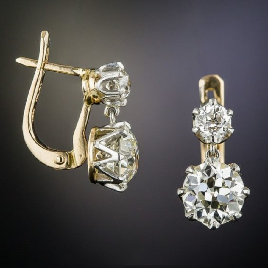 Exaggerated Zircon Ear Clip Light Luxury Minority Advanced Earrings
