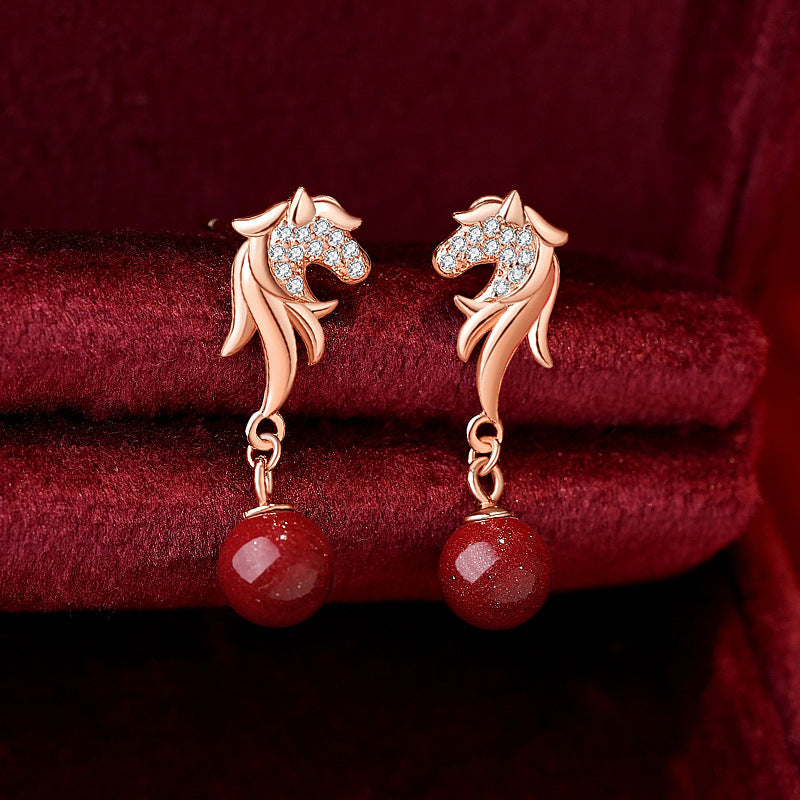 Sterling Sier National Fashion Chinese Zodiac Earrings
