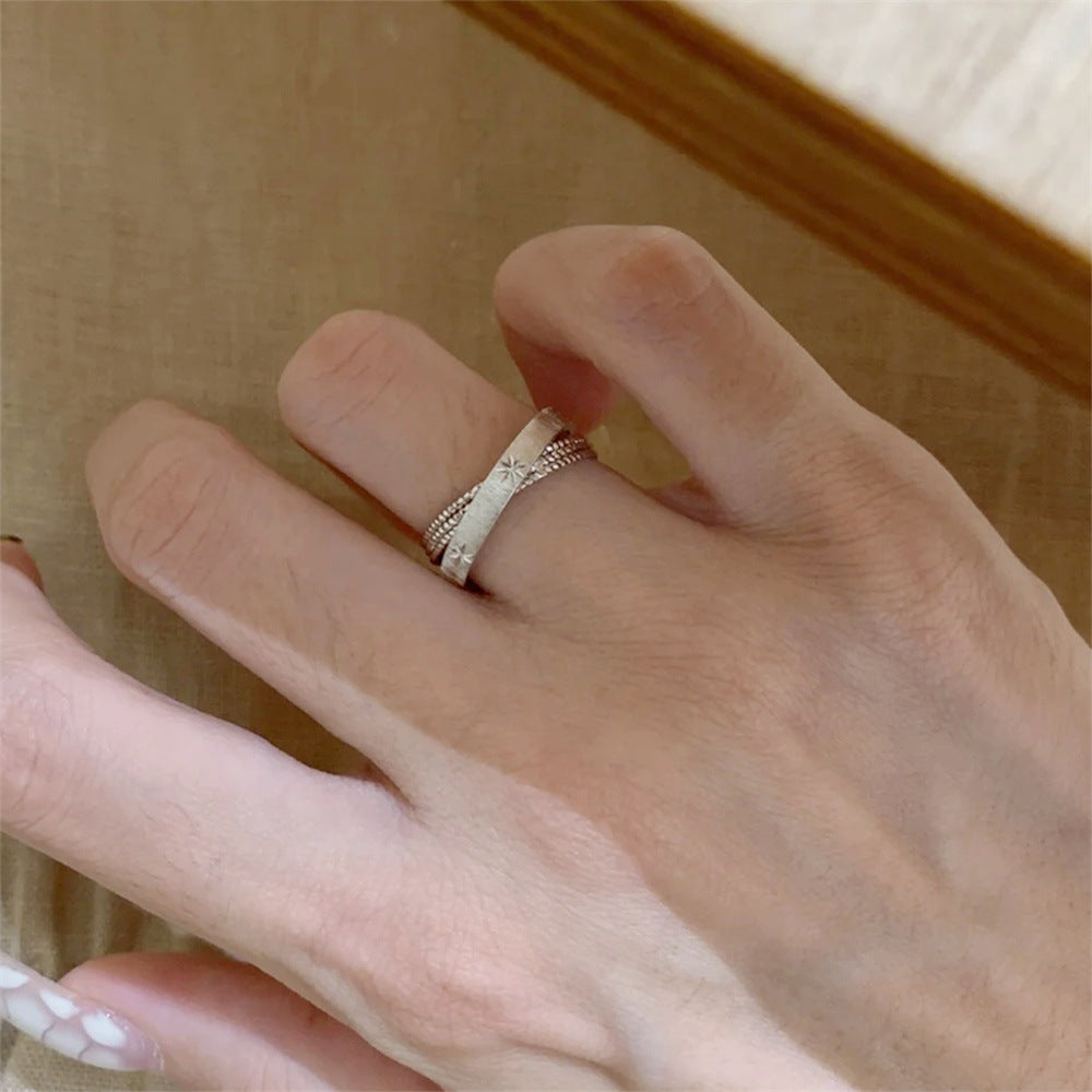 Women's Light Luxury High-grade Temperamental Minority Design Opening Ring