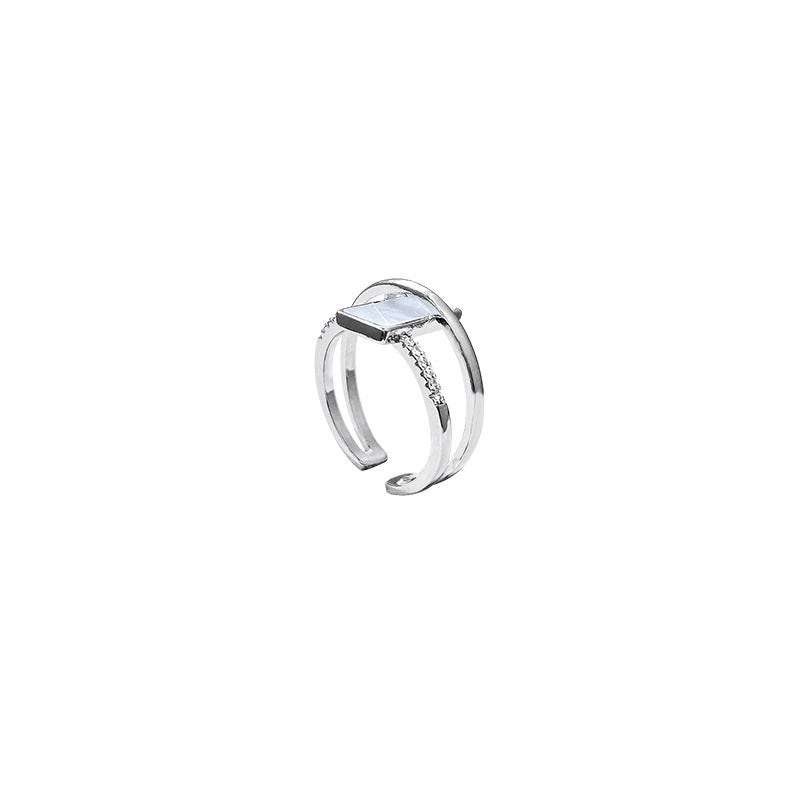 Style Pearl Zircon Butterfly Female Niche High-grade Rings