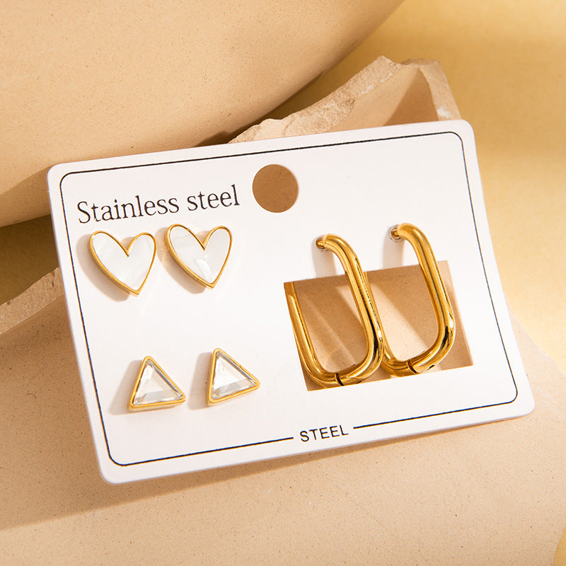 Titanium Steel Ear Exquisite Small Gold-plated Earrings