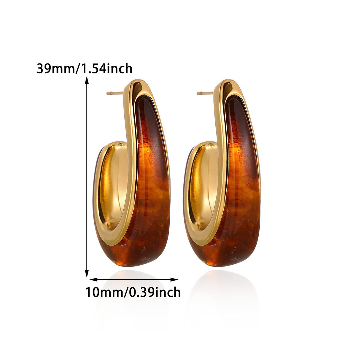 Women's Coffee Color For Light Luxury Temperament High Sense Earrings