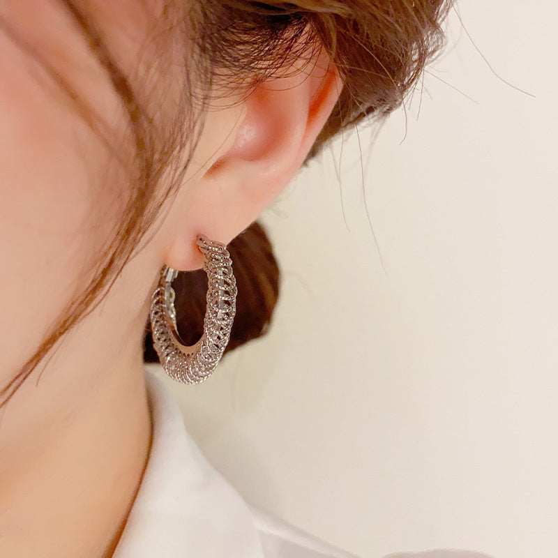 Delicate Fairy Design Sense Large Sier Affordable Luxury Earrings