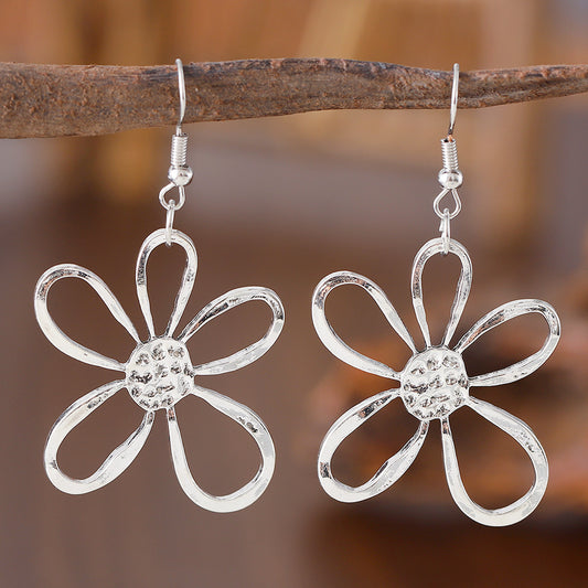 Hollow Large Flower Ornament Suit Creative Rings