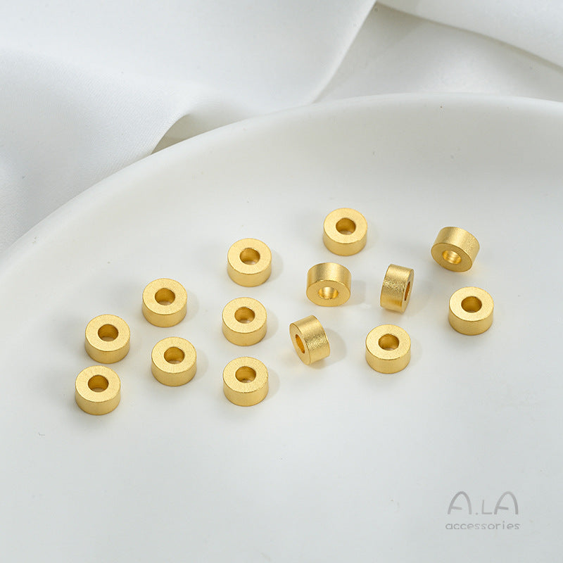 Alluvial Gold Wheel Spacer Beads Copper Jewelry Accessories