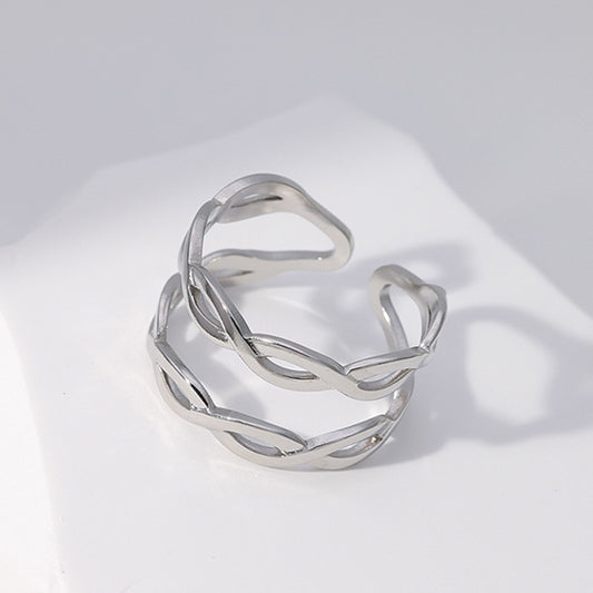 Open Titanium Steel Niche Bag Index Rings