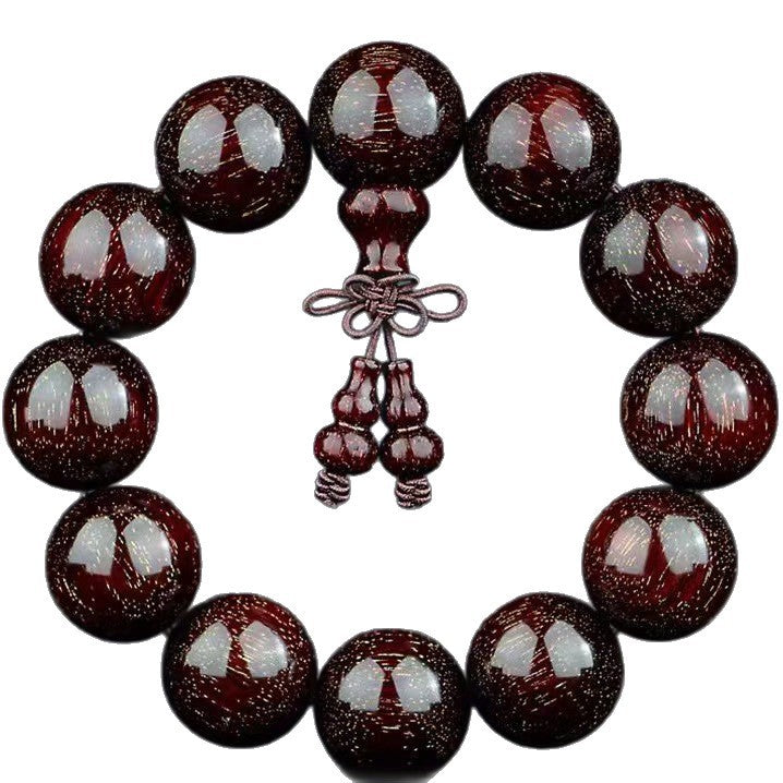 Women's & Men's Pterocarpus High Density Gold Star Crafts Beads African Bracelets