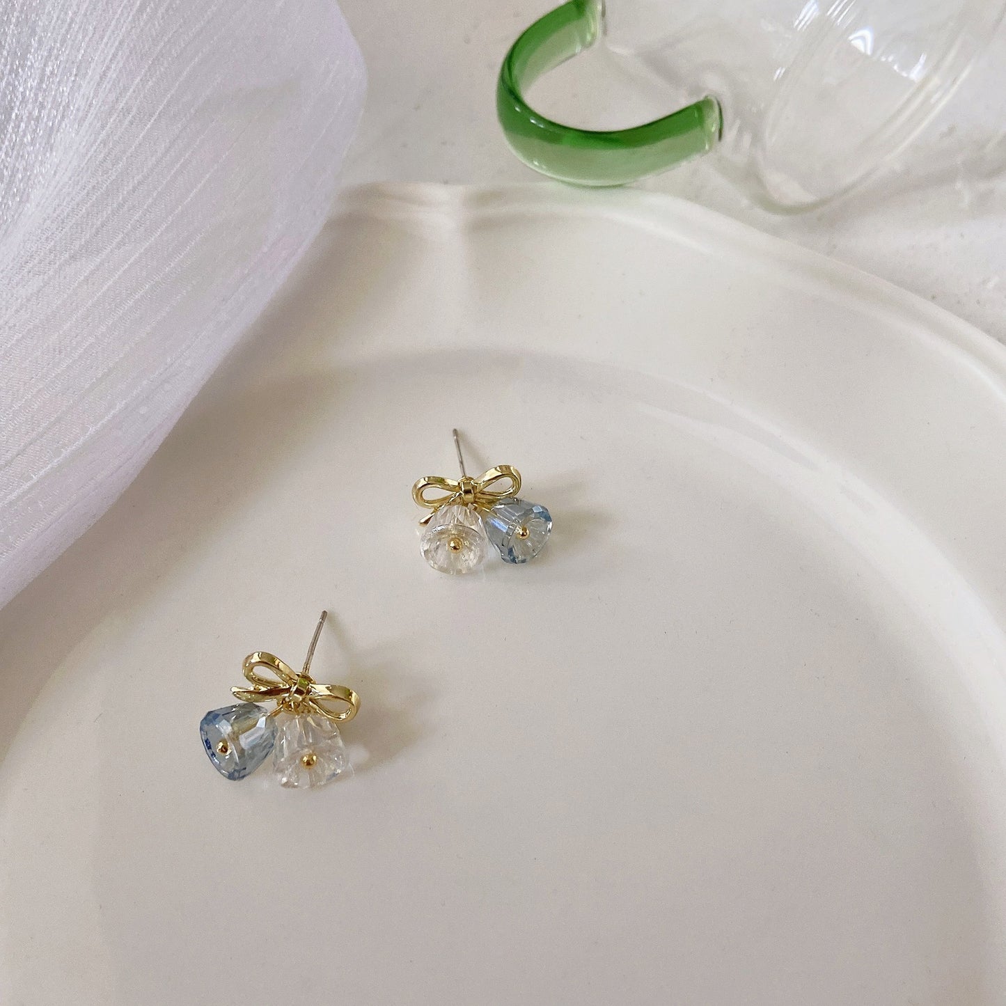 Chimes Vintage Bell Small Fresh Bow Sweet Earrings