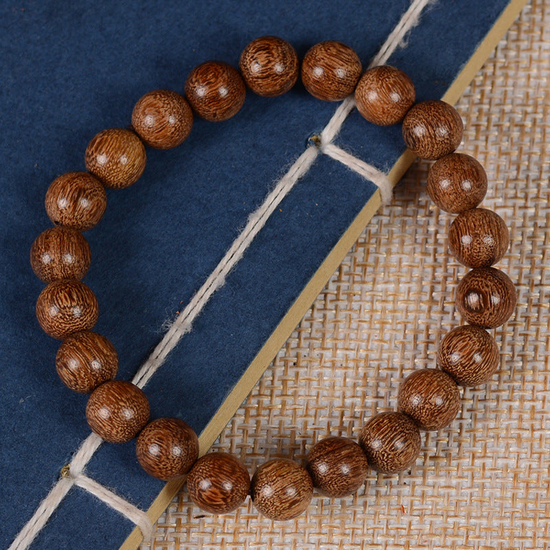 Golden Sandalwood Beads Ebony Wooden Bead Bracelet