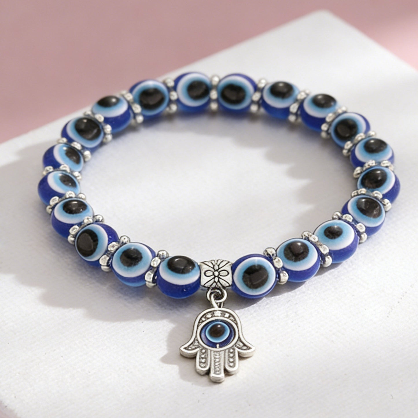 Fatima Hand Turkish Evil Blue Eyes Bracelet
