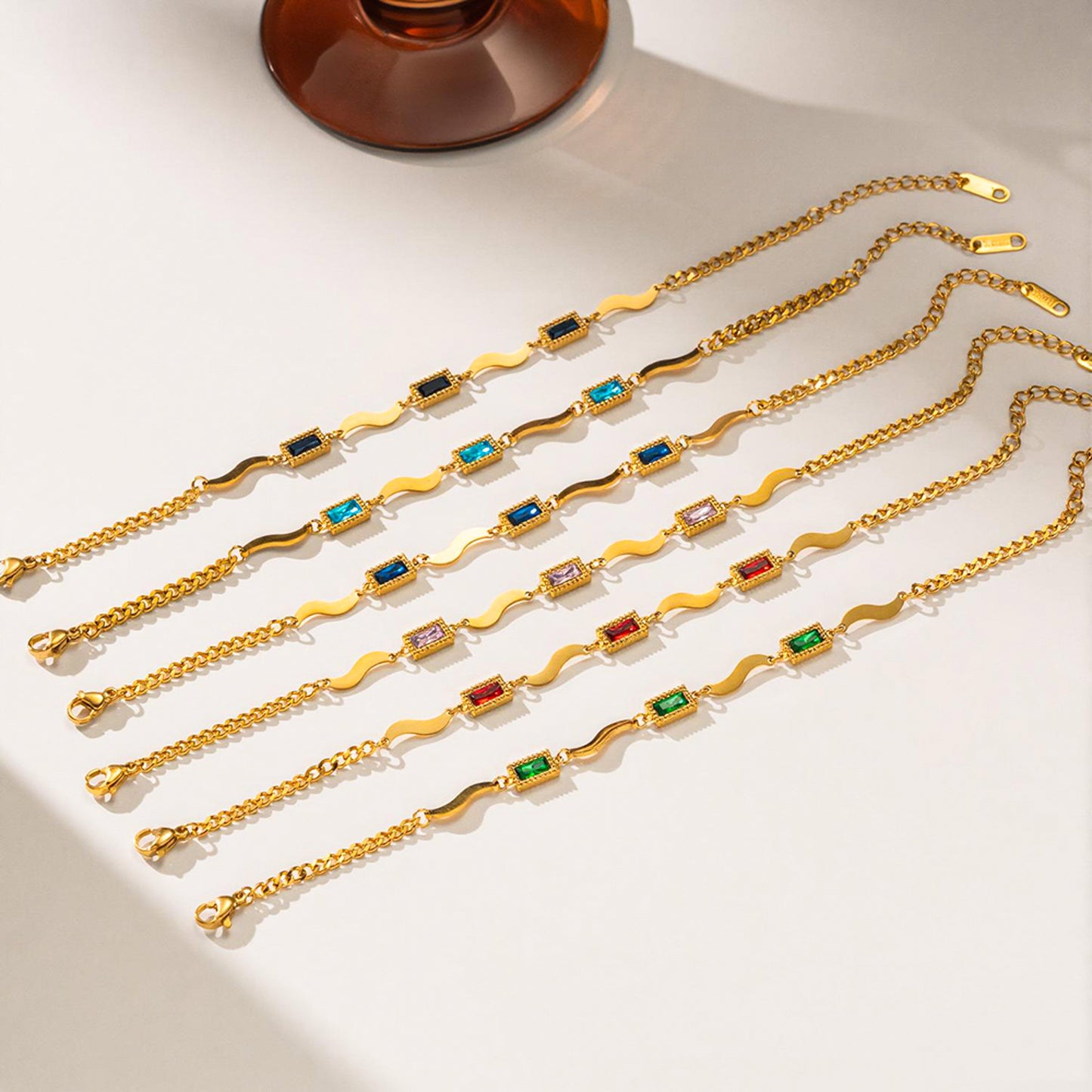 Commodity Color Dopamine Titanium Steel Female Gold Bracelets