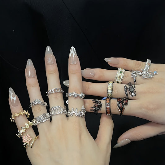 Ancient Female Niche Senior Mild Luxury Retro Rings