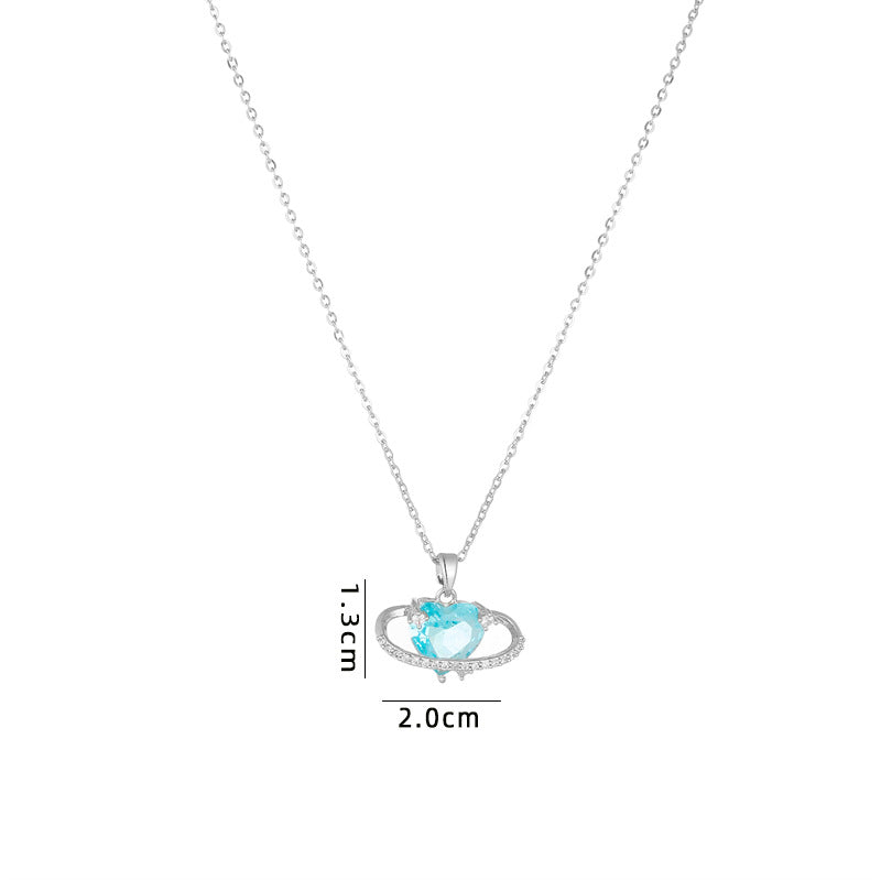 Design Personality Inlaid Zircon Love Accessories Necklaces