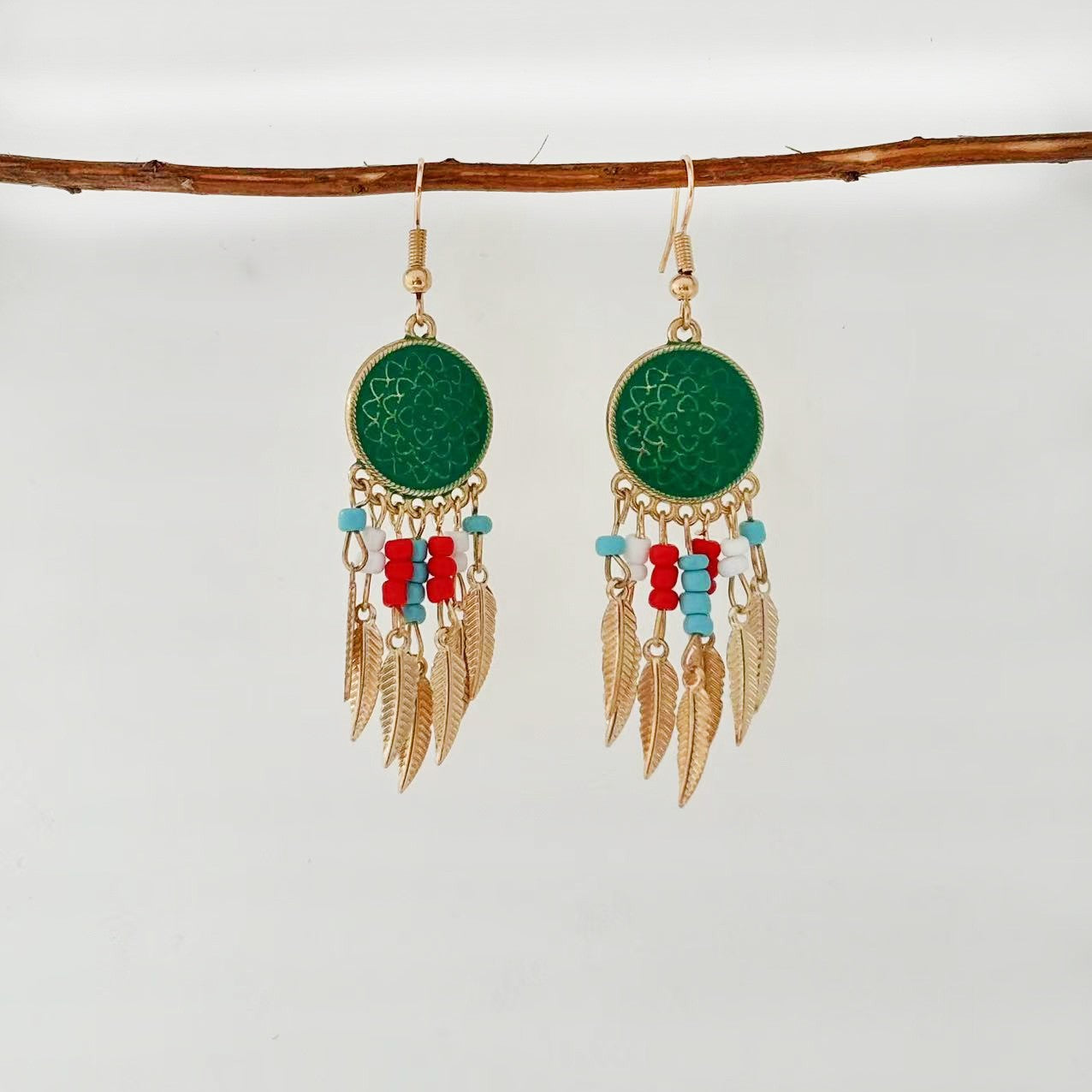 Women's Bohemian Tassel National Style Bead Design Niche Retro Ethnic Tibetan Rings