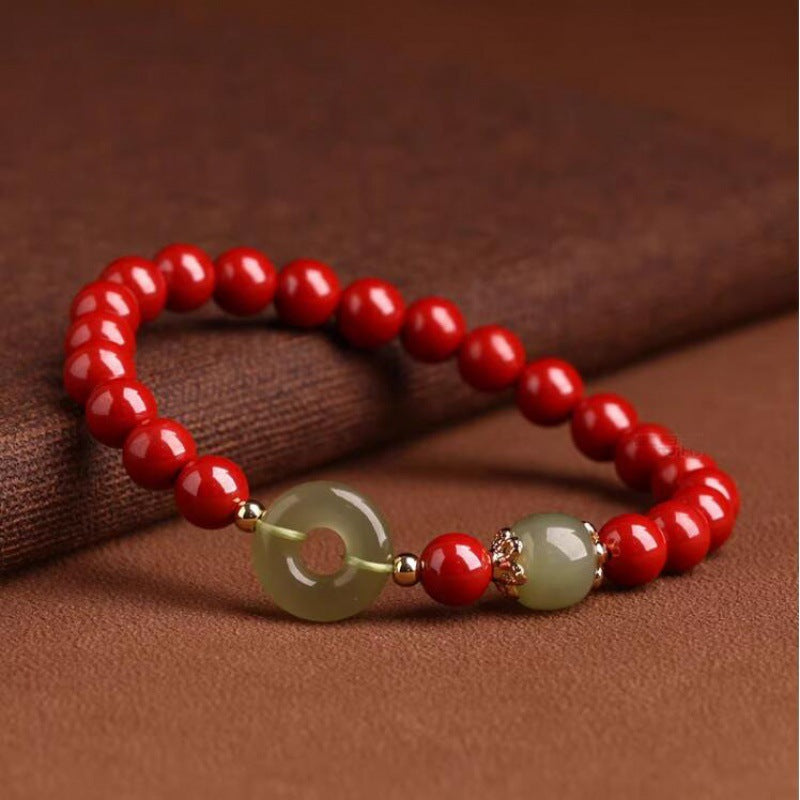 Female Natural Jade Safety Buckle Male Bracelets