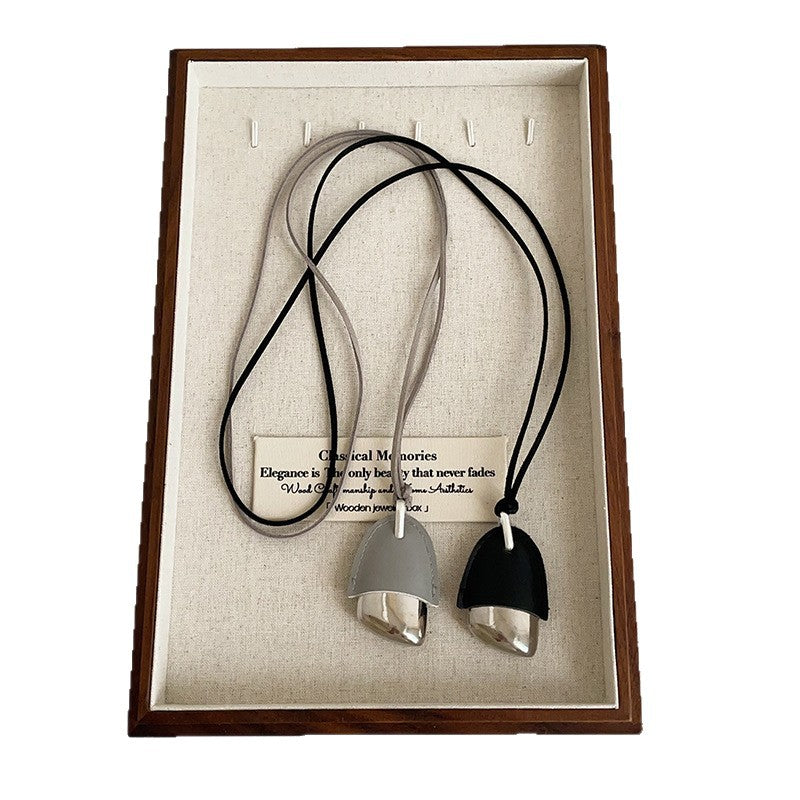 Women's Leather Metal Pine Cone For Trendy Necklaces