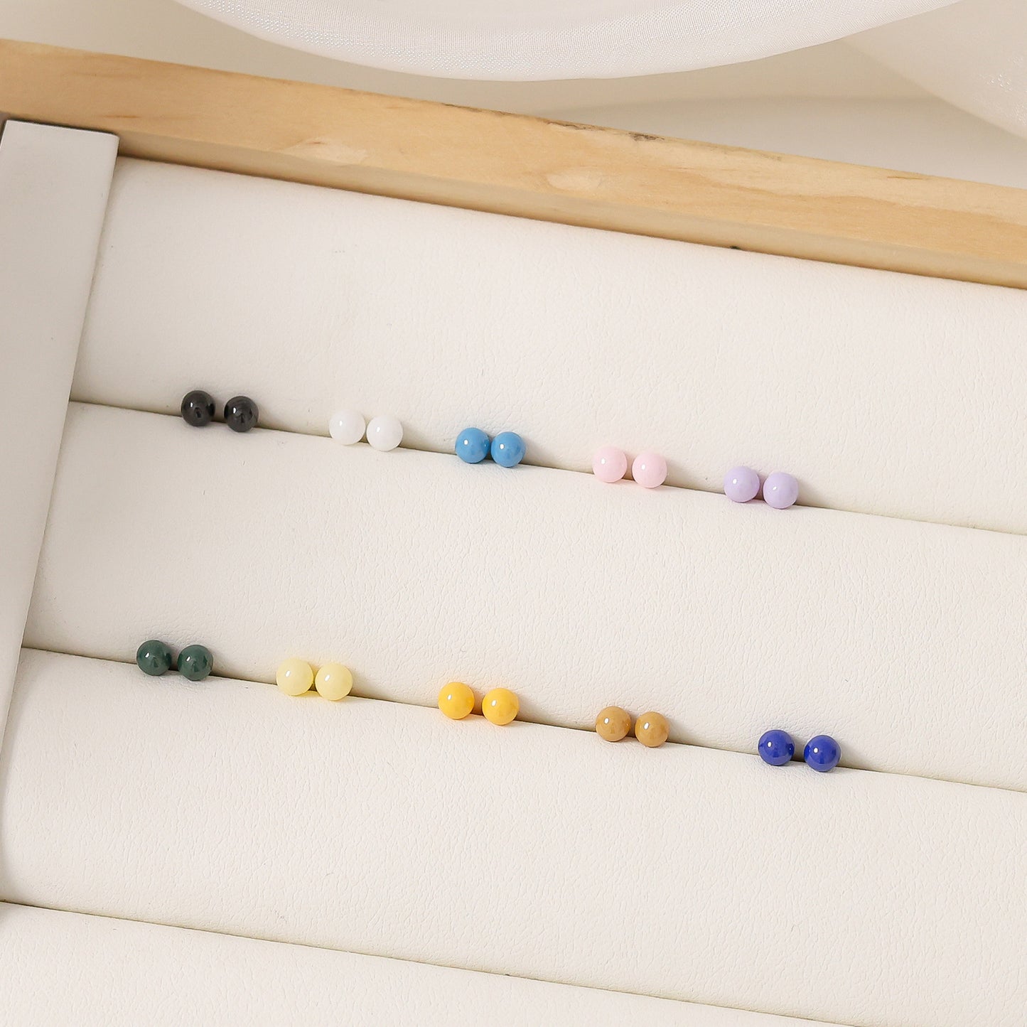 Medical Biological Porcelain Ear Female Ceramic Bar Auricular Needle Sleeping Earrings