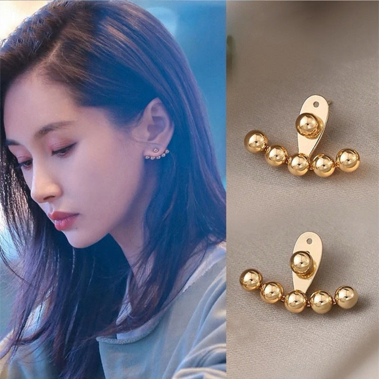 Women's Trendy Metal Retro Style Hepburn Graceful Earrings