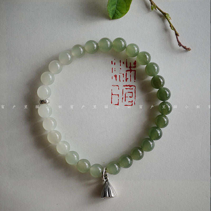 Jade Gradient Blue White Lake Green Bracelets