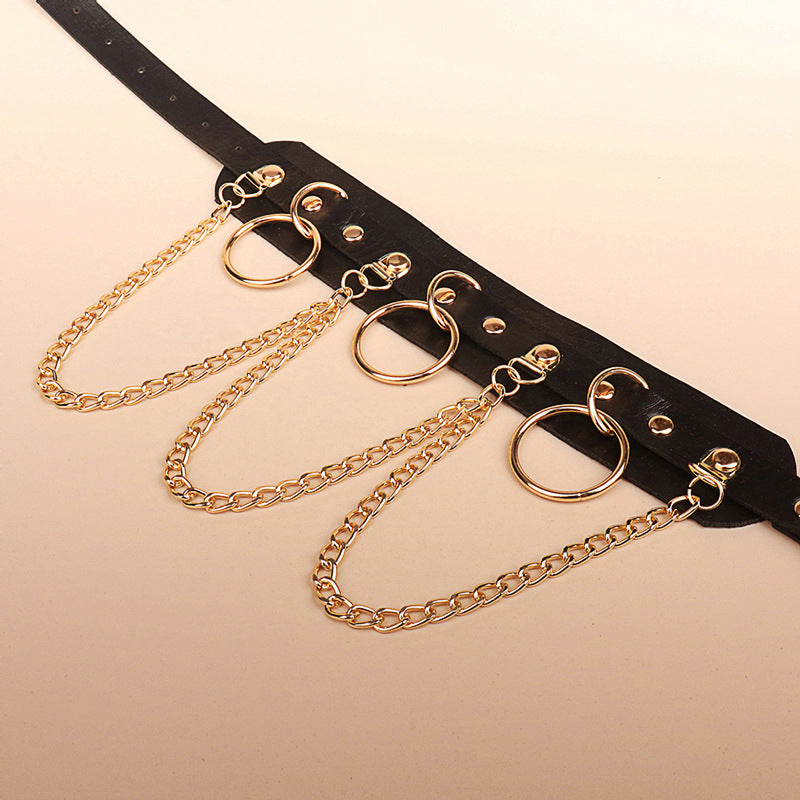 Punk Street Shooting Nightclub Chain Clavicle Bandana Necklaces
