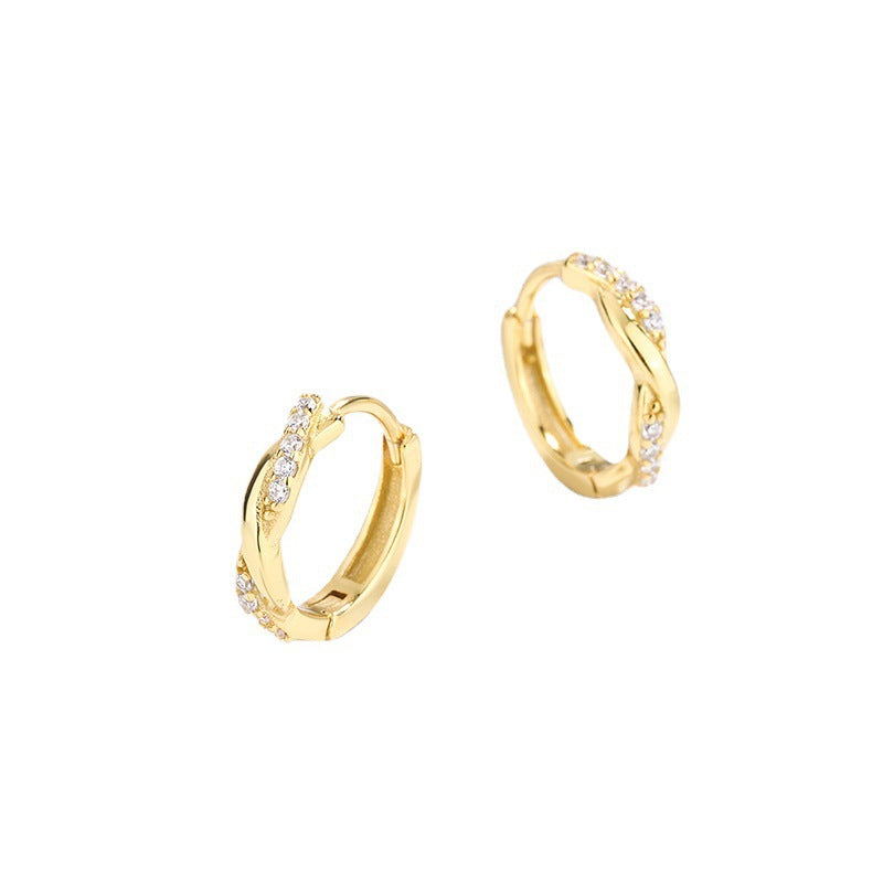 Women's Mobius Fashion Simple Korean Style Diamond Earrings
