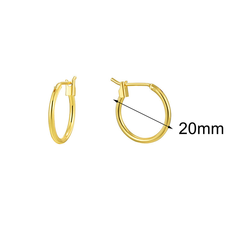 Women's Geometric Round Small Ear Gold-plated Cold Style Earrings