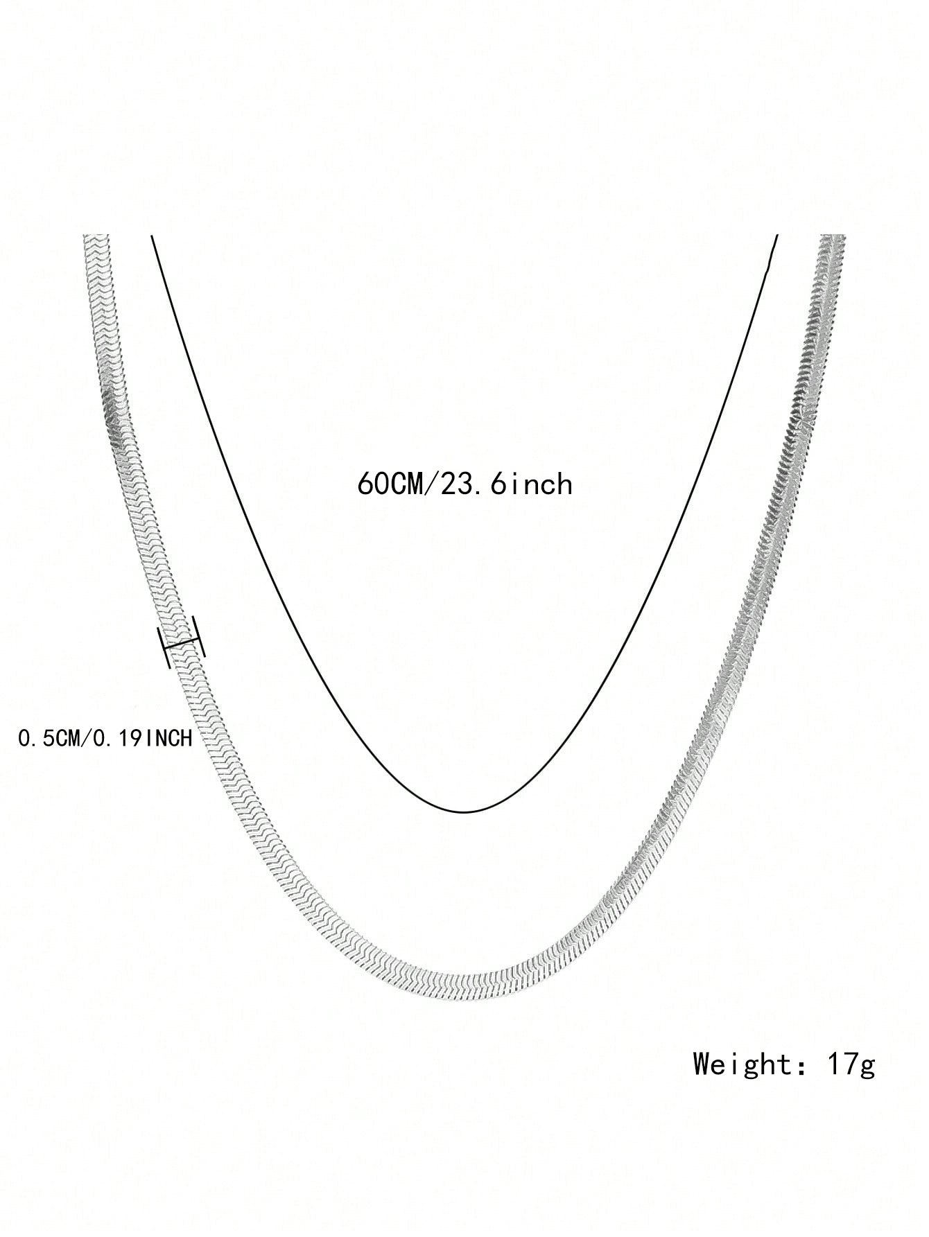 Men's Steel No Fading Wide Blade Chain Niche Design Couple Thick Necklace