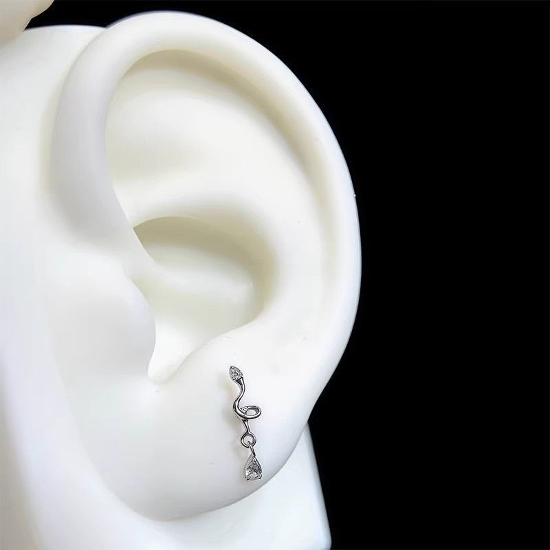 Snake Titanium Alloy Eardrops Internal Thread Rings