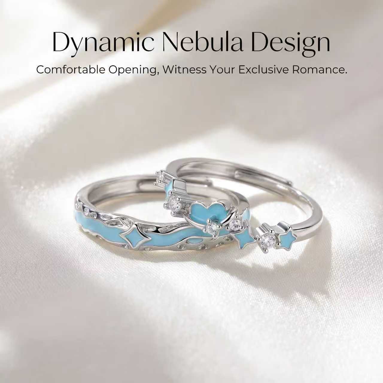 Environmental Protection Copper Asterism Love Couple Rings