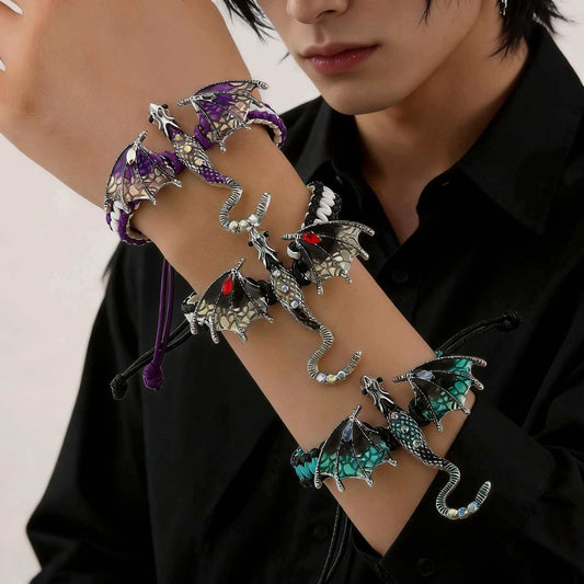 Dragon Hand Weaving Diamond Flying Carrying Strap Personality Bracelet