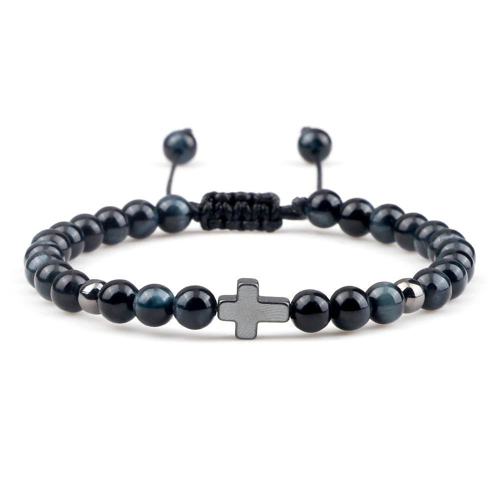 Popular Comfortable Cross Woven Beads Pull Bracelet