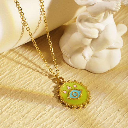 Women's Devil's Eye Fashion Personality Stainless Steel Necklaces