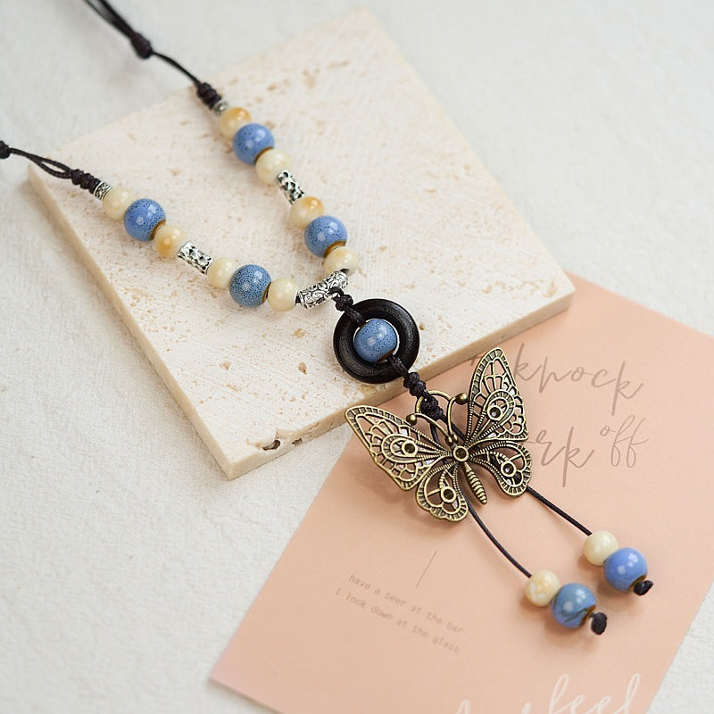 Butterfly Artsy National Style Artistic Chinese Necklaces