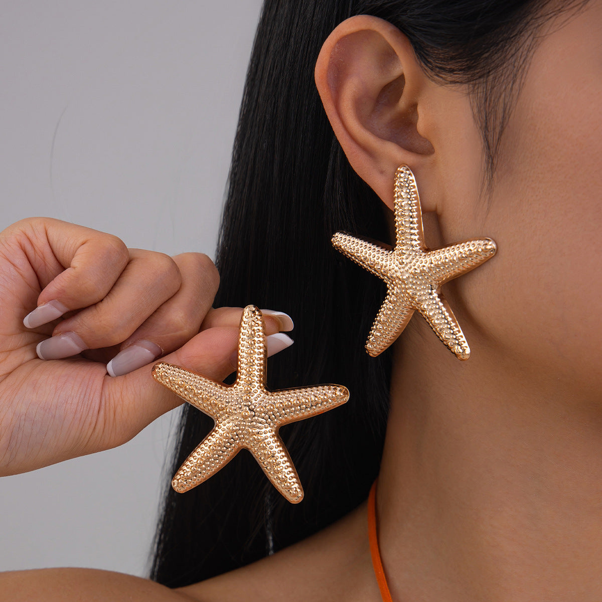 Exaggerated Star Ear Personality Vacation Beach Stud Earrings