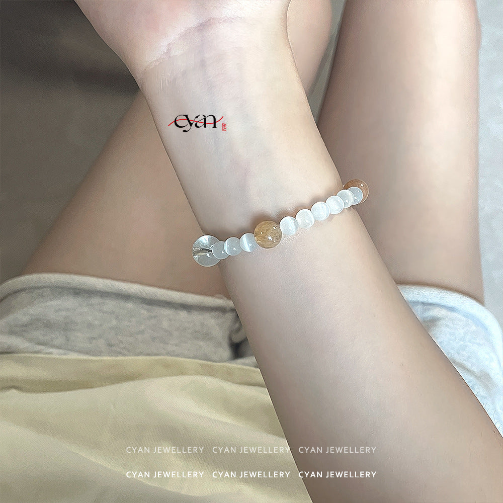 Mango Solar Terms Chinese Style White Clear Bracelets