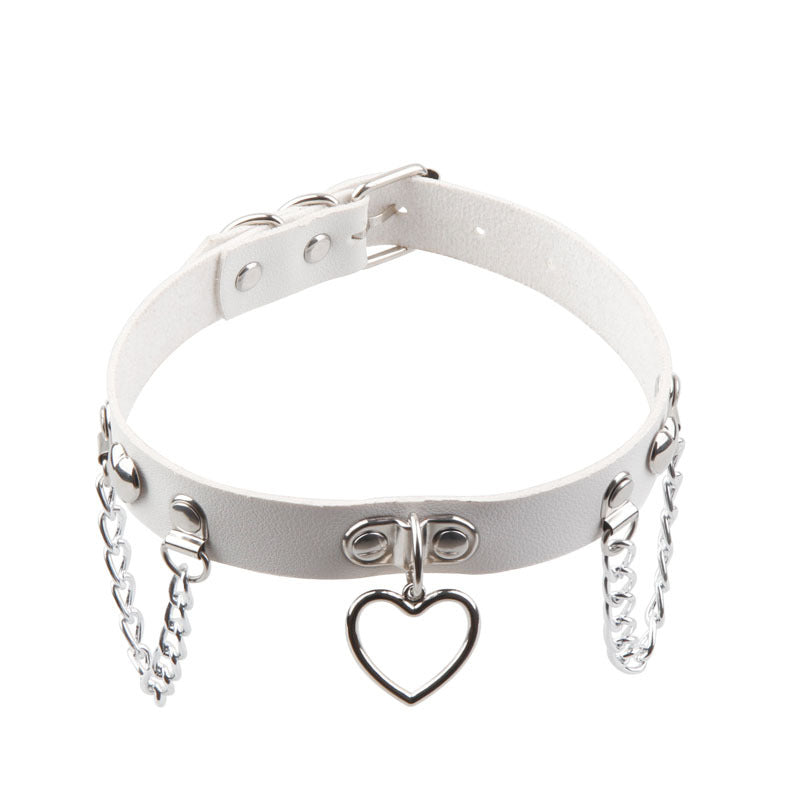 Wang Punk Chain Love Heart Fashion Street Shooting Collar