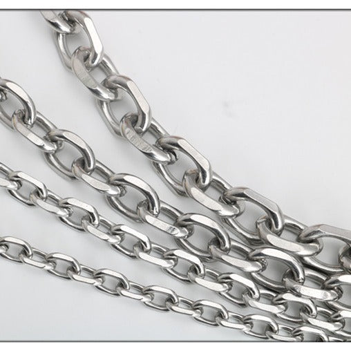 Steel Port Cross Chain Buckle Titanium Large Number Angle O-shaped Necklace