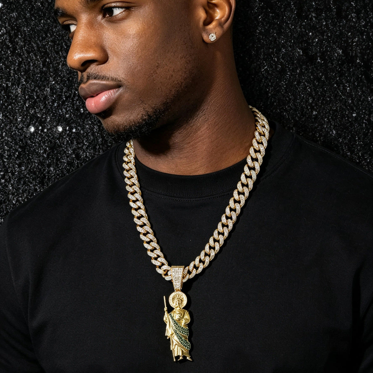 Personalized Hip Hop Style Religious Holy Jude Necklaces
