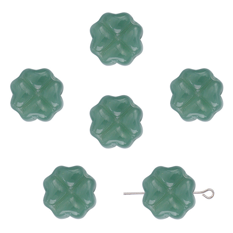 Beautiful Clover Flat Beads Scattered Handmade Jewelry Accessories