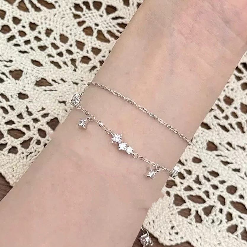 Women's Meteor Shower High-grade Zircon Asterism Girlfriends Fashion Fresh Bracelet