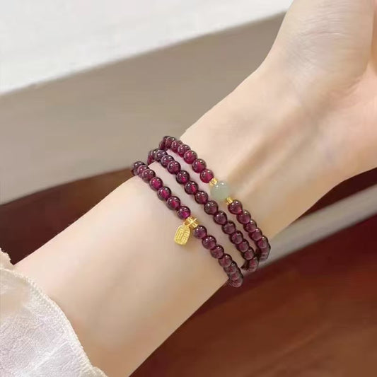 Garnet Female Jade Gifts For Girlfriend Bracelets