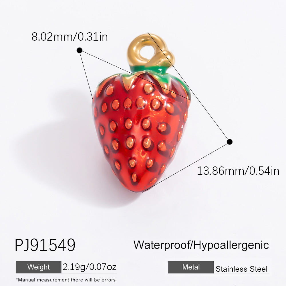 Mini Fruit Cartoon Pastoral Style Three-dimensional Jewelry Accessories
