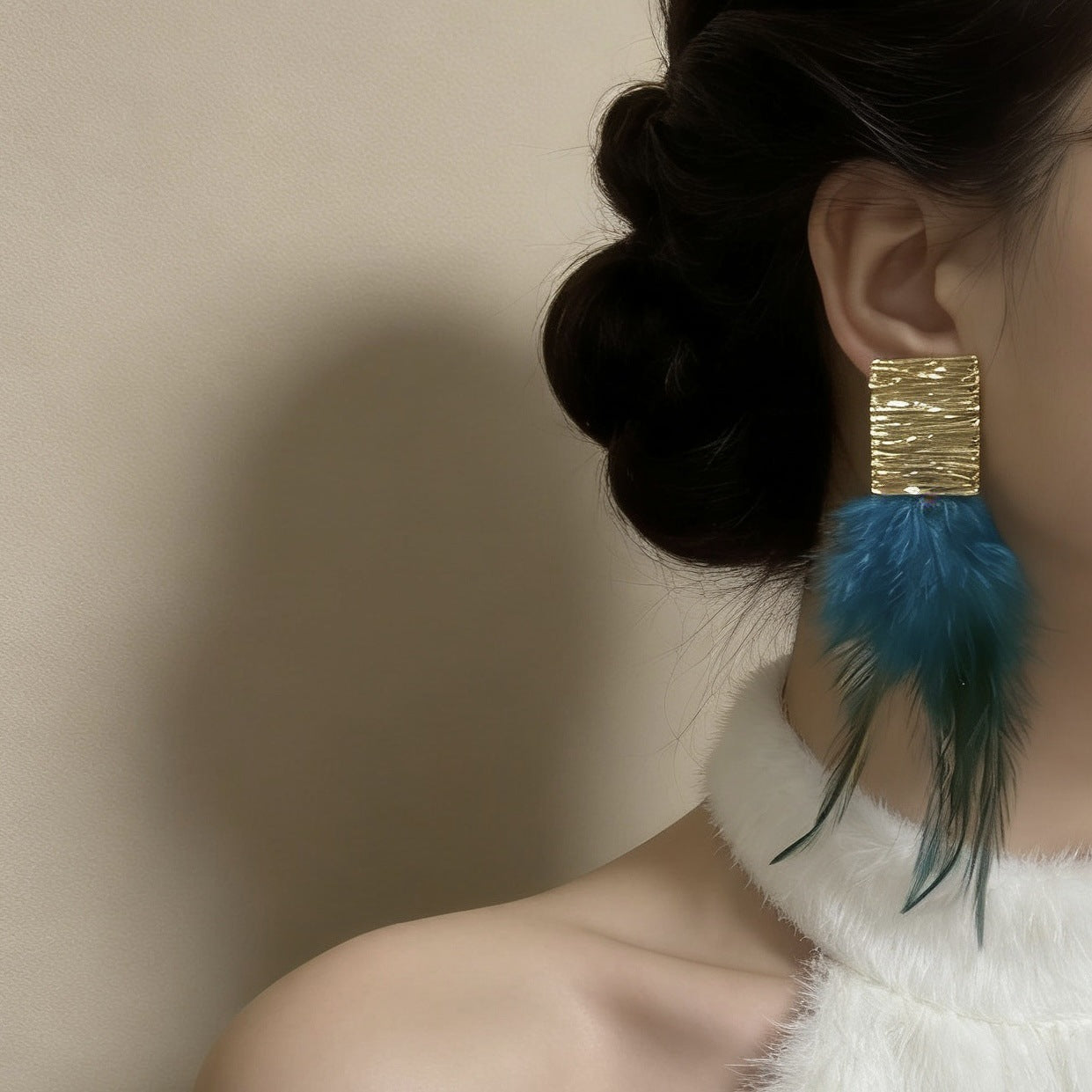 Women's Feather Tassel Retro Ethnic Style Personalized Earrings