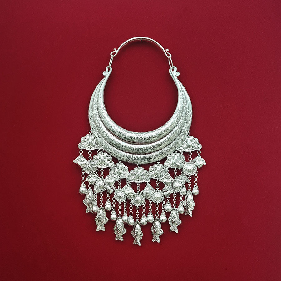 Ethnic Minority Characteristic Large Festival Perform Dance Pattern Collar