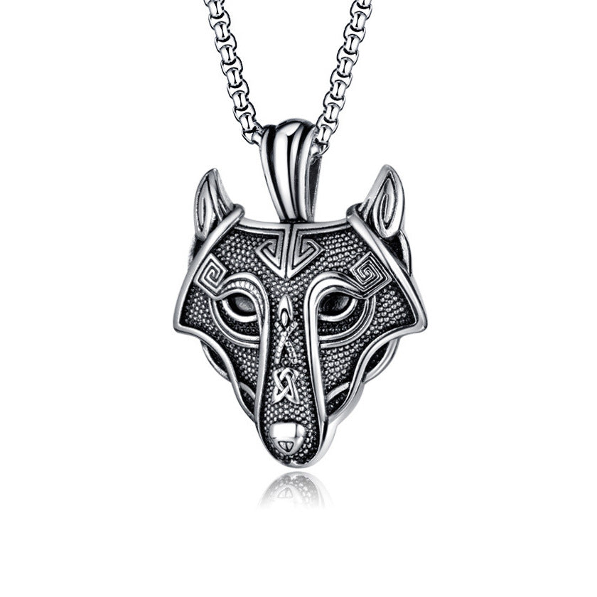 Men's Personality Trend Skull Sheep Head Titanium Necklaces