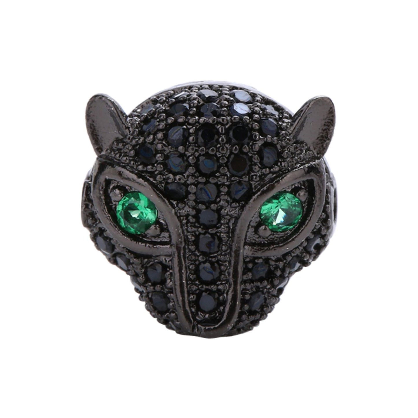 Source Copper Zircon Style Leopard Head Woven Bracelets